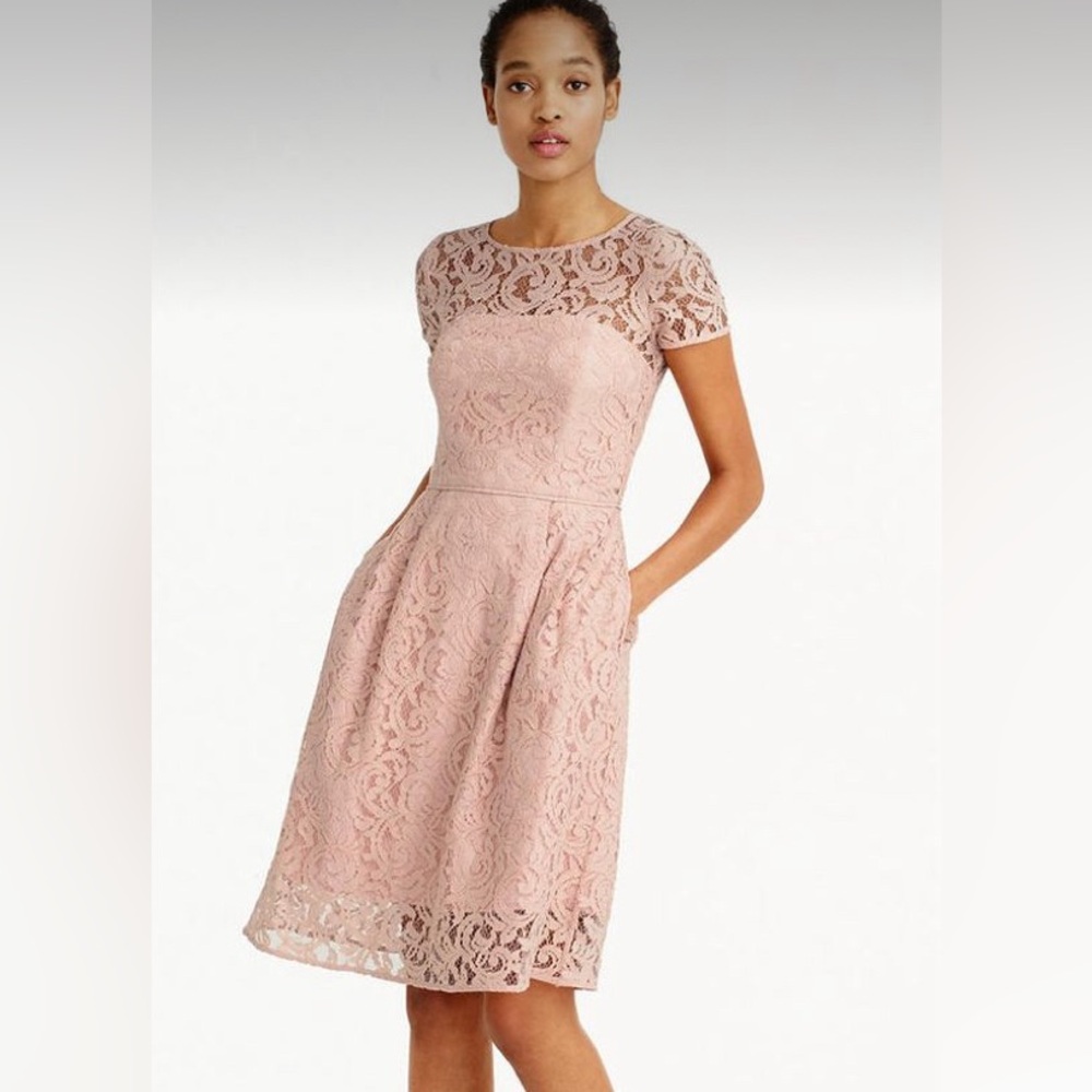 J. Crew Pink Lace Dress size 4